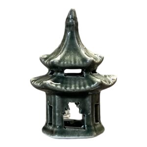 Ceramic Temple Aquarium Ornament: Fish Tank Pavilion Decor