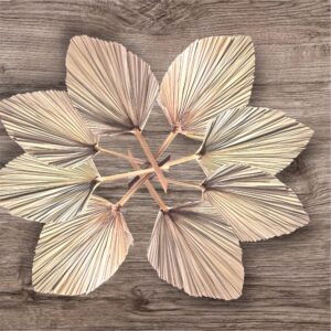 Dried Green Palm Leaf: Boho Wedding Bouquet Craft Supply - Set of 2