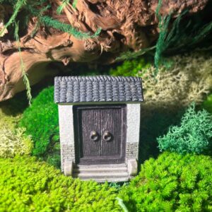 Miniature Fairy Garden Door: Rustic Dollhouse Zen Garden Decor
