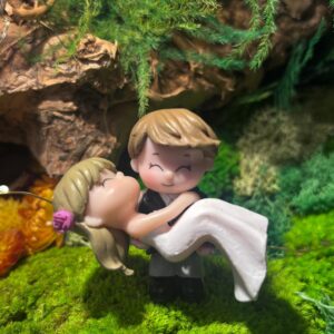 Miniature Bride and Groom Cake Toppers, Wedding Decor