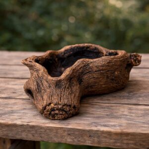 Handcrafted Rustic Wood Tree Trunk Planter | Succulent & Air Plant Pot