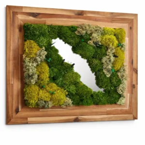 Preserved Moss Wall Art with Mirror