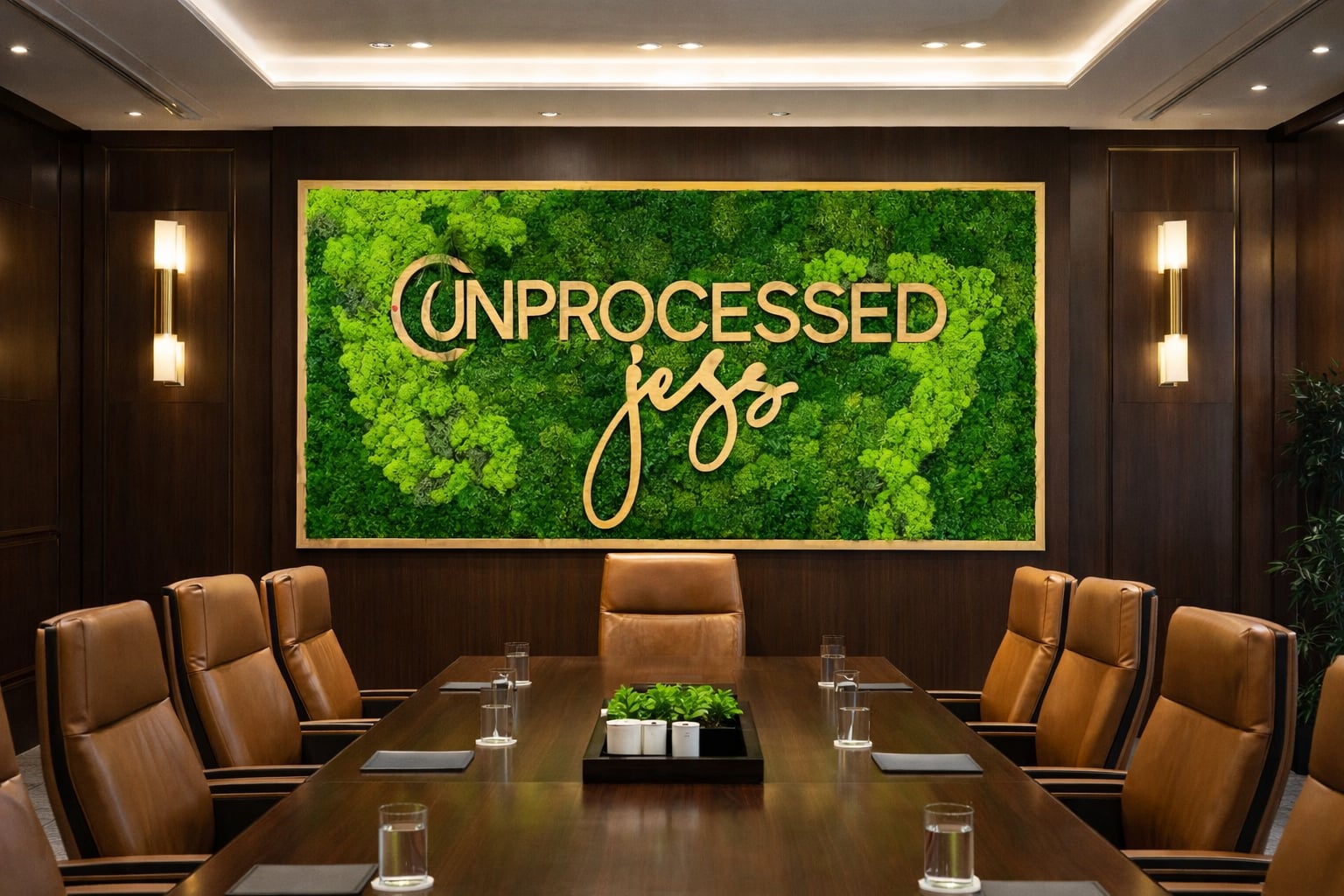 Unprocessed Jess preserved moss wall installation