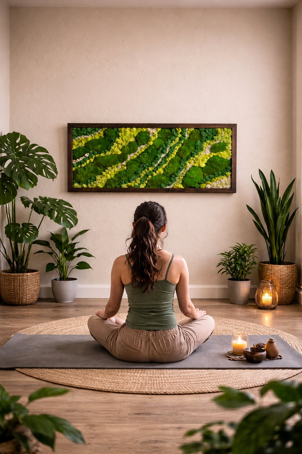 Breathe preserved moss art
