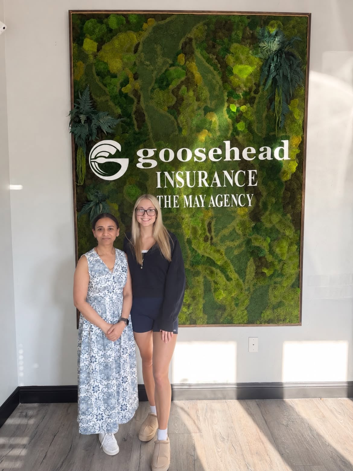 Goosehead Insurance preserved moss wall installation