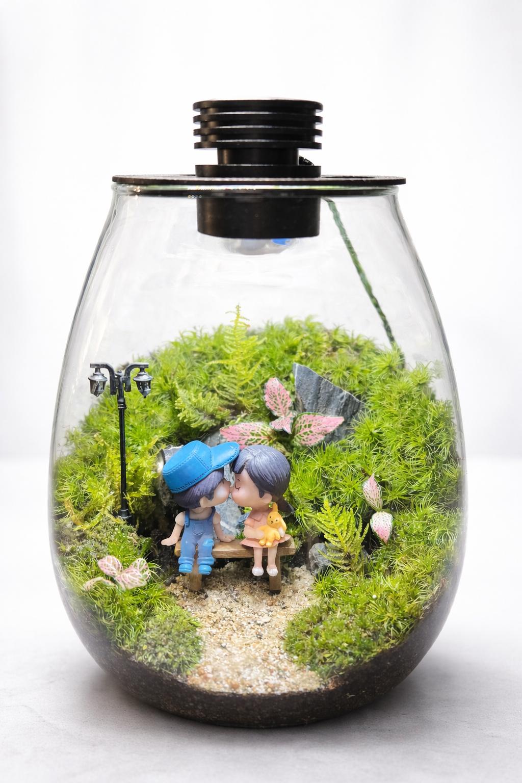 Biolark LED Moss Terrarium, Premium Self-Sustaining Ecosystem - Image 8