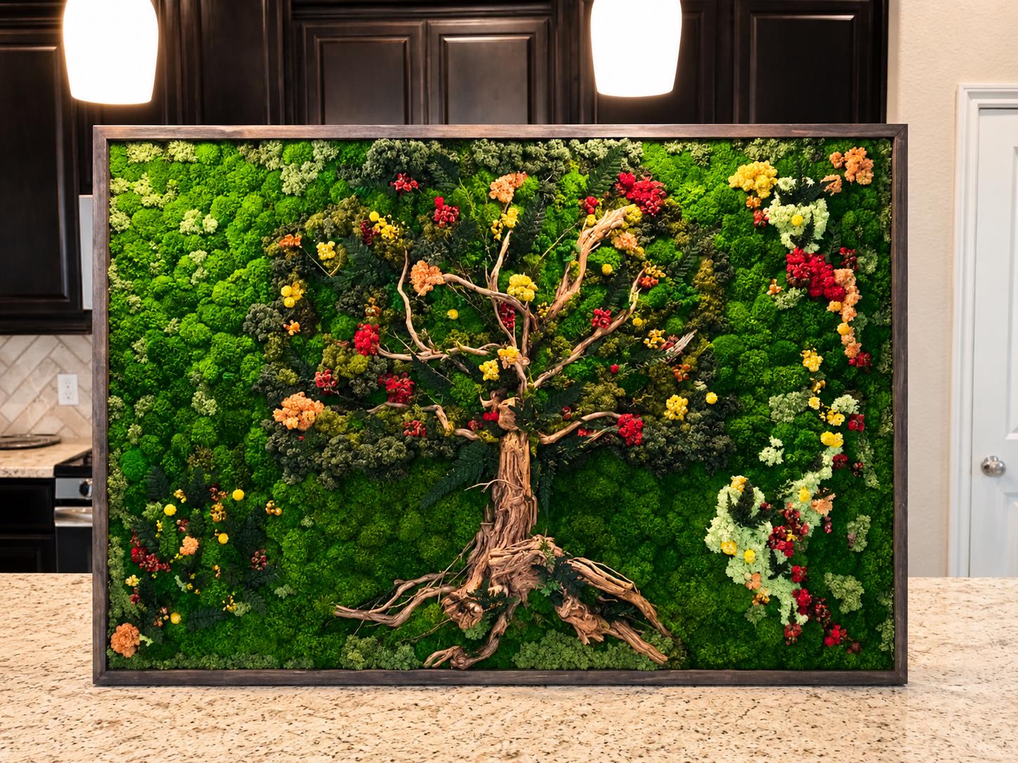 Tree of Life Preserved Moss Wall Art - Image 4
