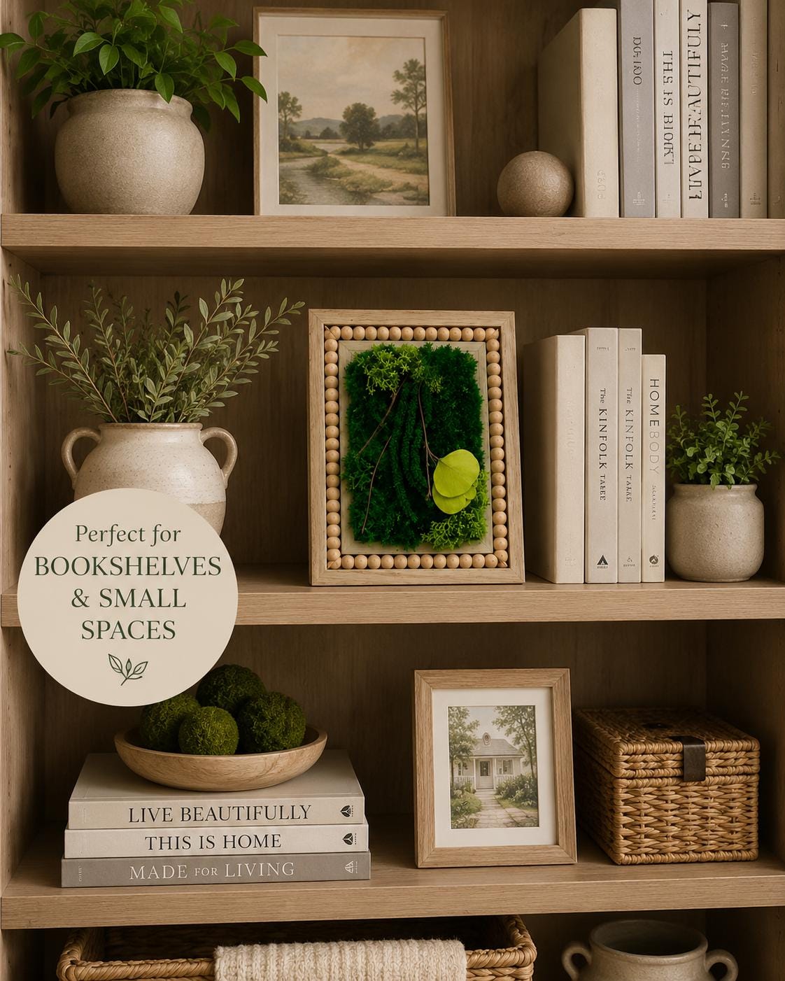 Eucalyptus Preserved Moss Wall Art, Set of 3 - Image 6