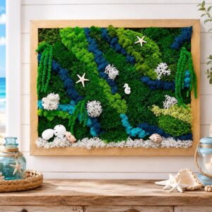 Under the Sea Preserved Moss Wall Art