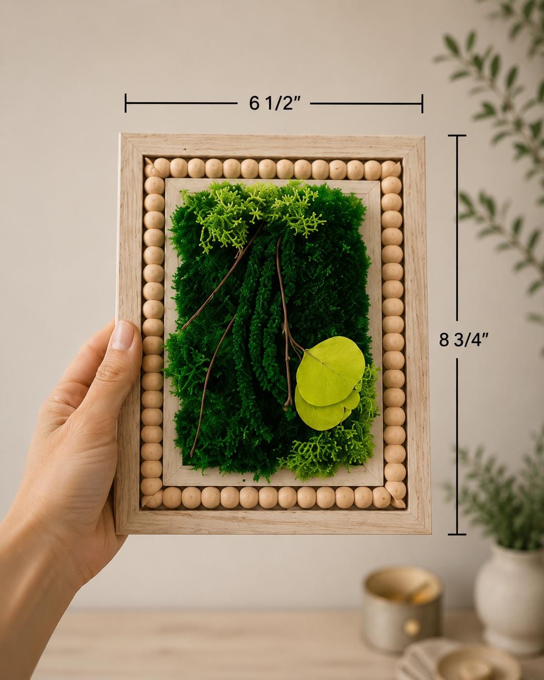 Eucalyptus Preserved Moss Wall Art, Set of 3 - Image 4