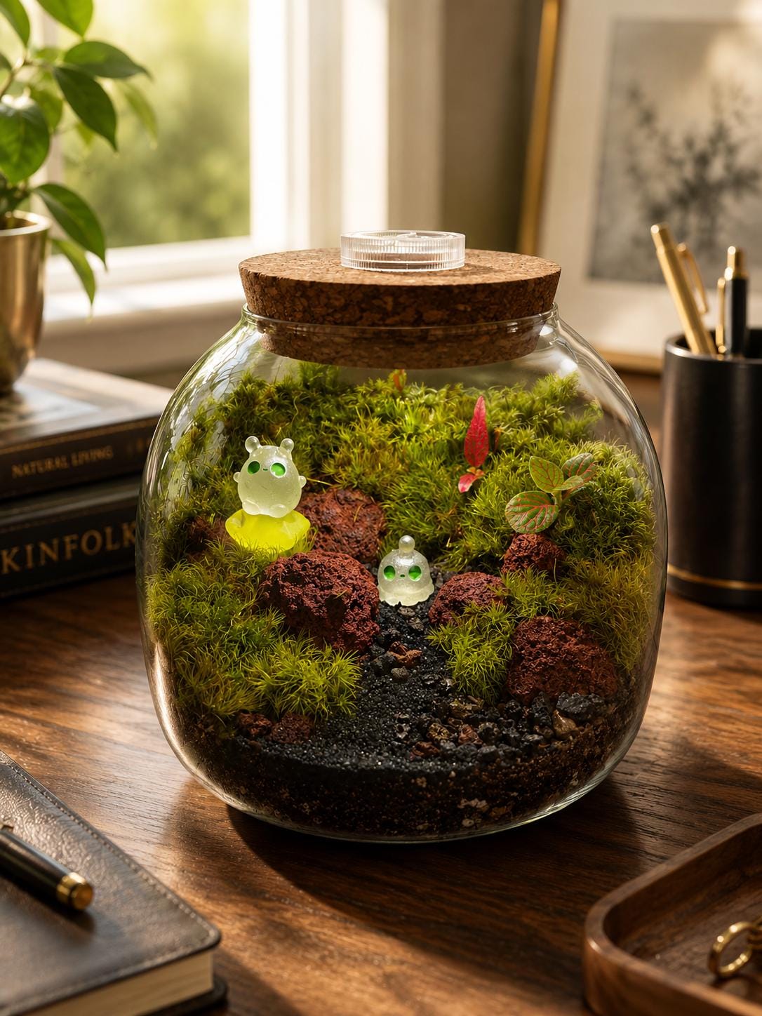 5x5" Glow-in-the-Dark Alien Moss Terrarium - Image 2