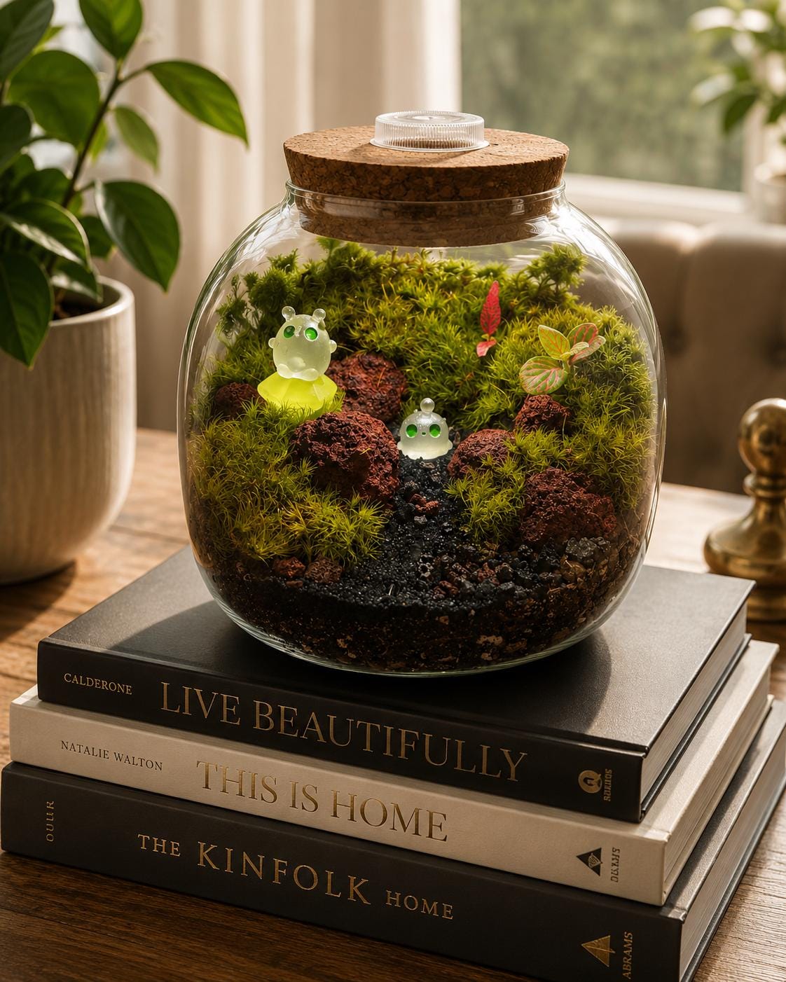 5x5" Glow-in-the-Dark Alien Moss Terrarium - Image 5
