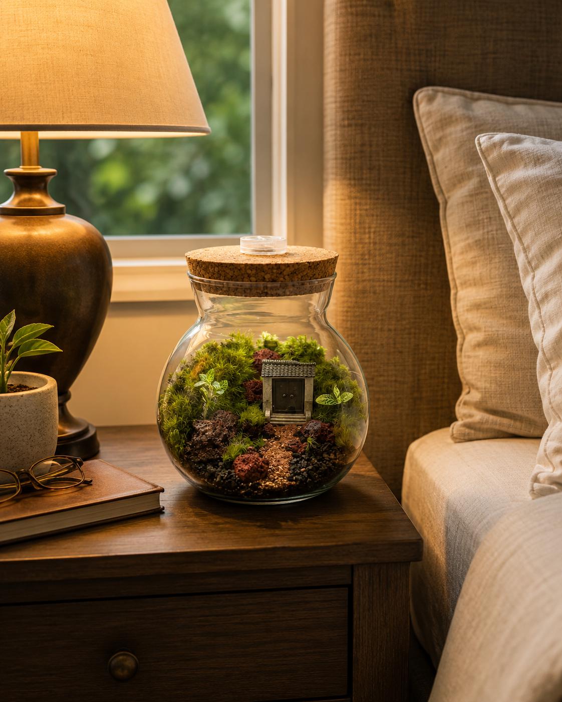 5x5" Japanese Zen Garden Moss Terrarium - Image 5