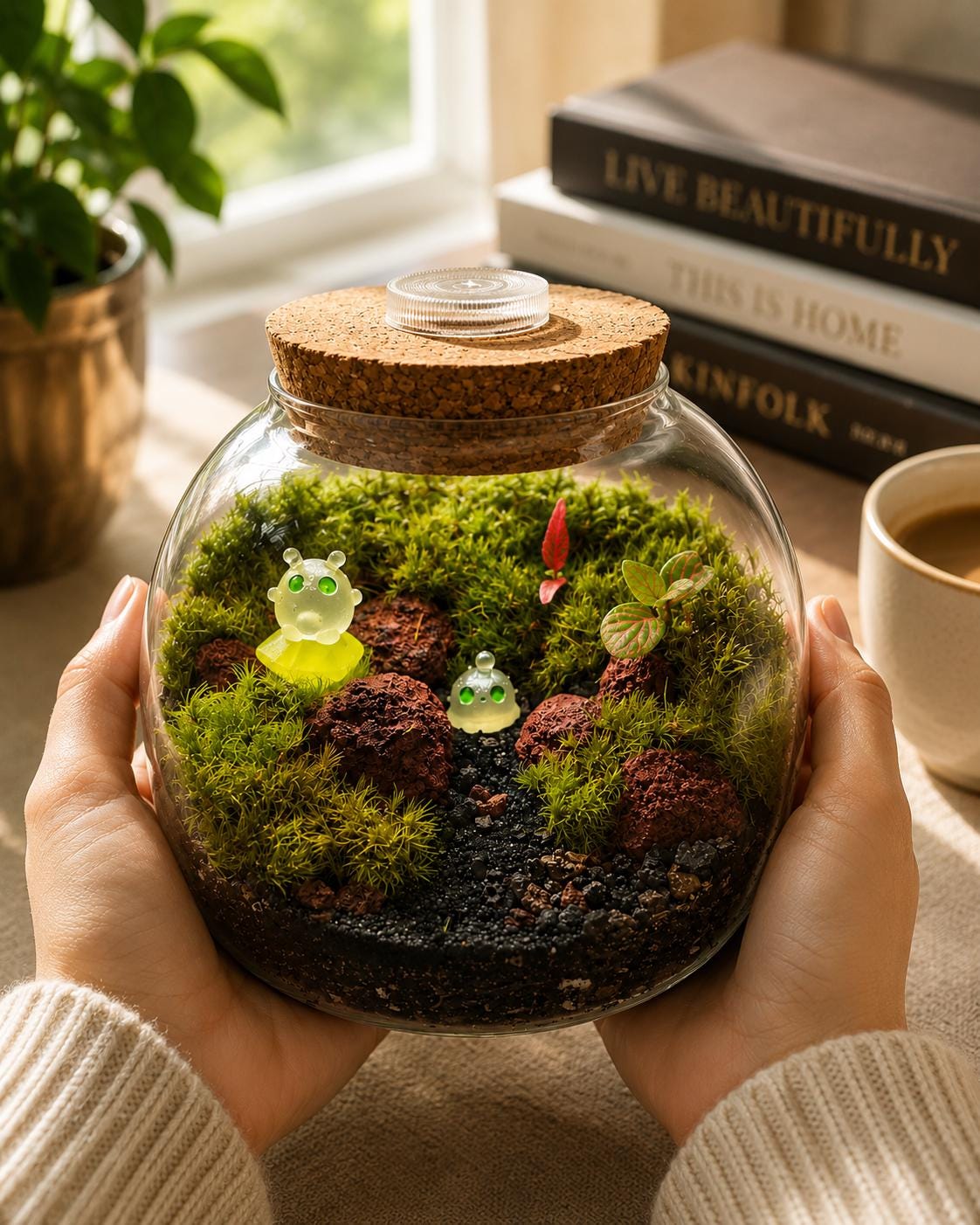 5x5" Glow-in-the-Dark Alien Moss Terrarium - Image 6