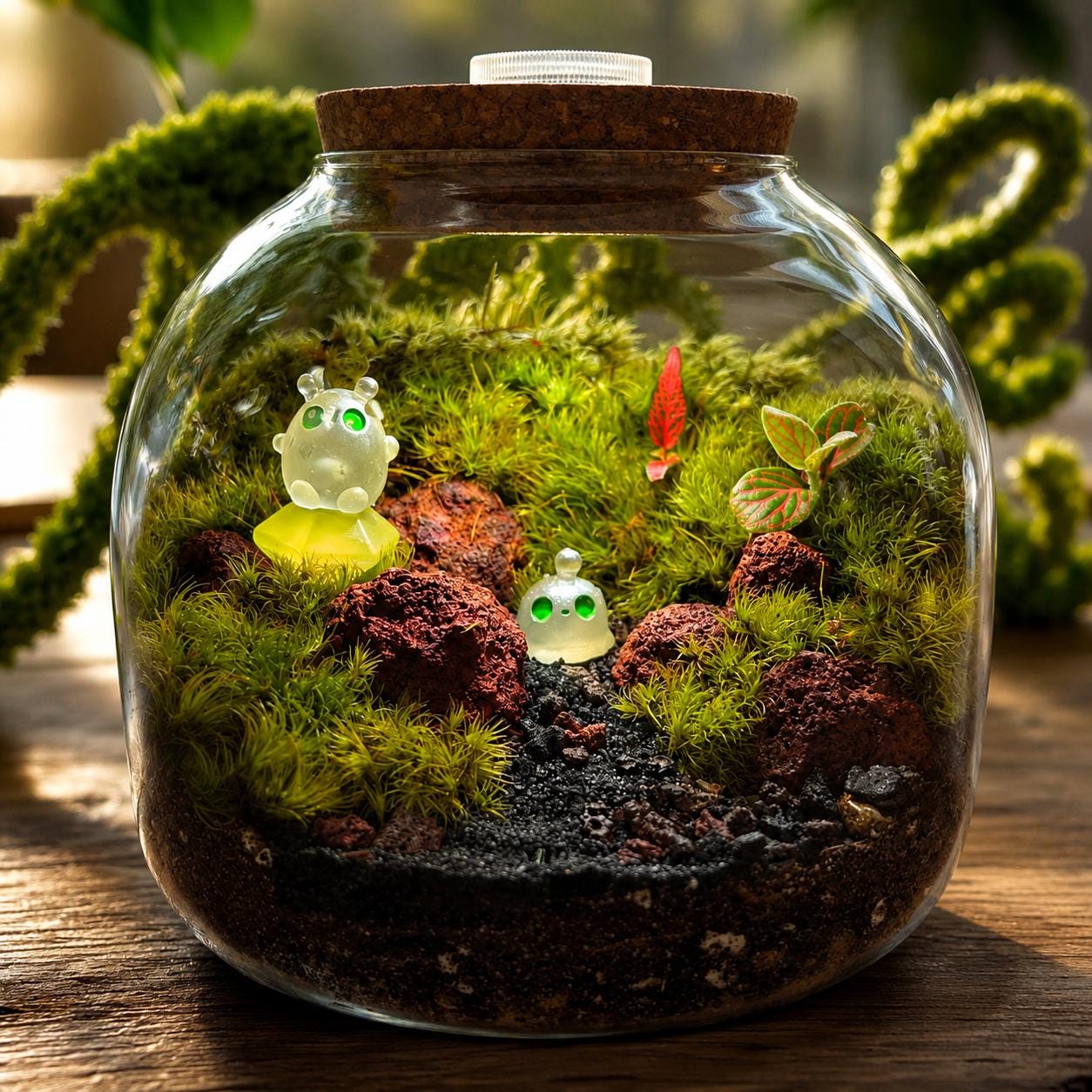5x5" Glow-in-the-Dark Alien Moss Terrarium - Image 8