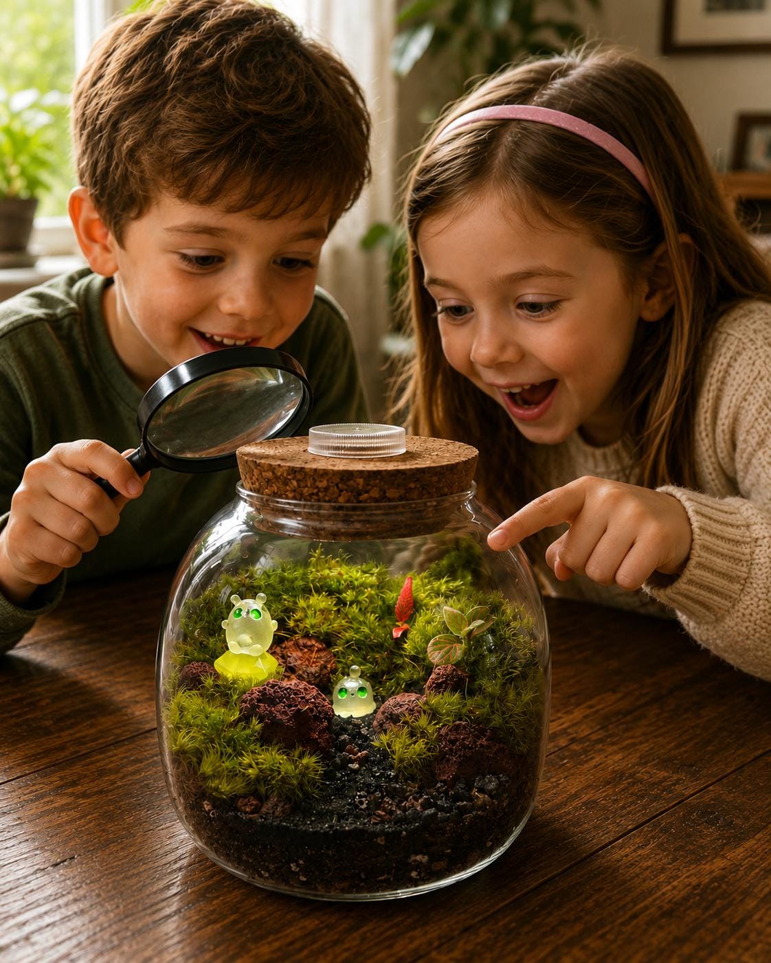 5x5" Glow-in-the-Dark Alien Moss Terrarium - Image 7