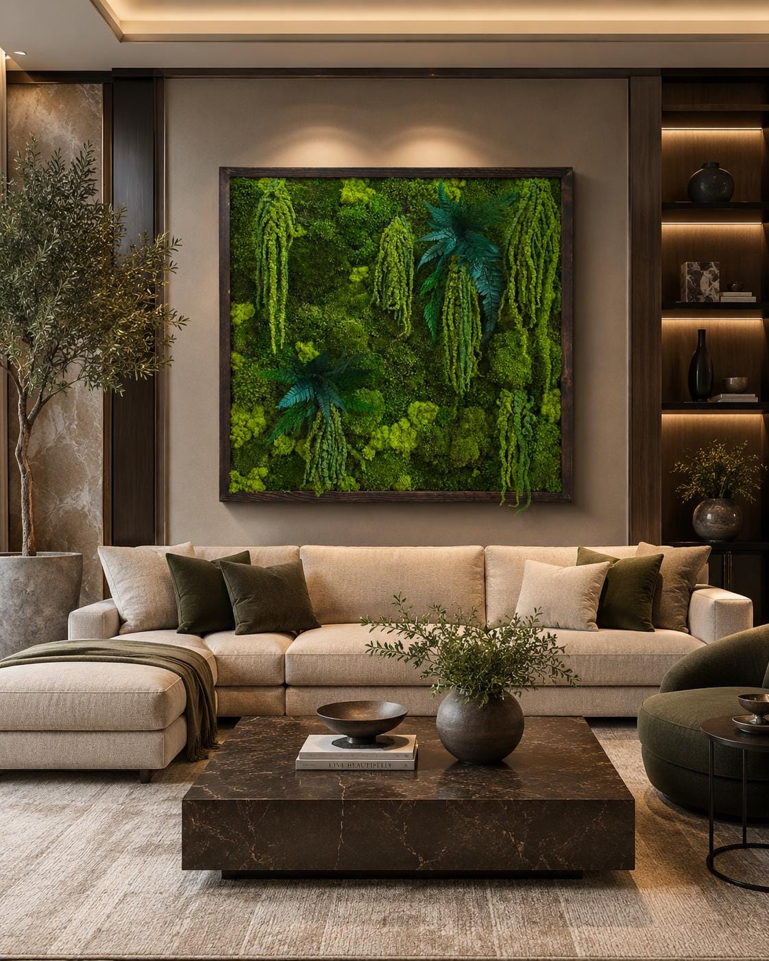 24x24 Preserved Moss Wall Art - Image 2