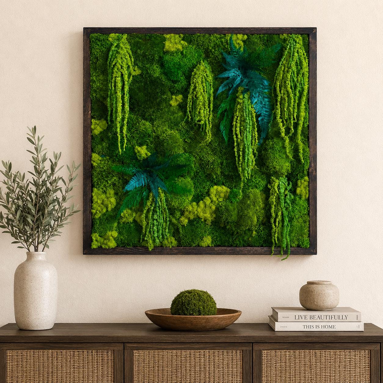 24x24 Preserved Moss Wall Art